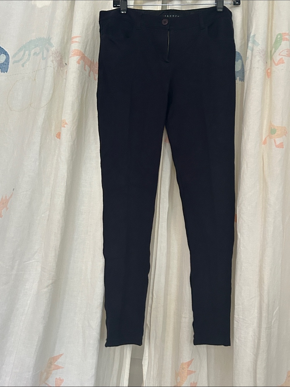 Theory Navy Blue Viscose Blend Skinny Pants 10